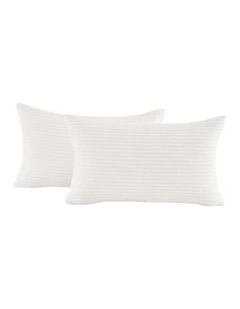 GIOIA CASA Corduroy Velvet Cushion Covers in White 2 Pack