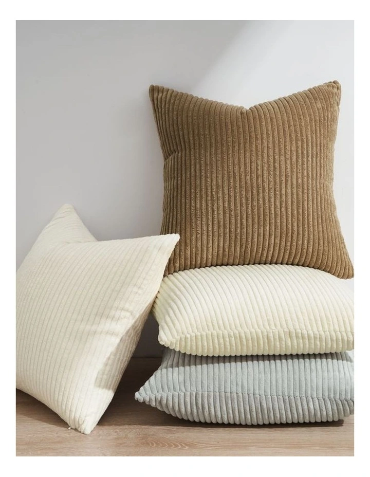GIOIA CASA Corduroy Velvet Cushion Covers in Beige Set of 4 image 2