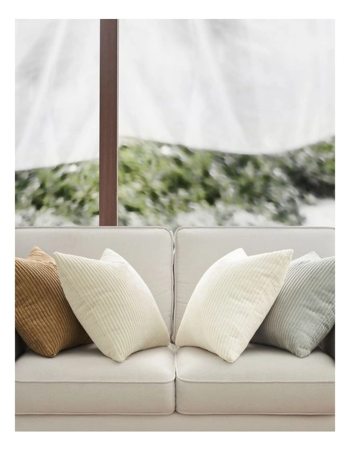 GIOIA CASA Corduroy Velvet Cushion Covers in Beige Set of 4 image 3