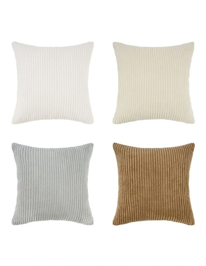 GIOIA CASA Corduroy Velvet Cushion Covers in Beige Set of 4 image 5