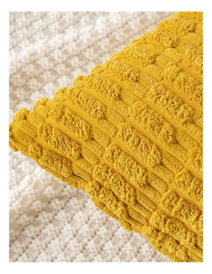 GIOIA CASA Boho Corduroy Cushion Covers in Mustard 2 Pack image 4