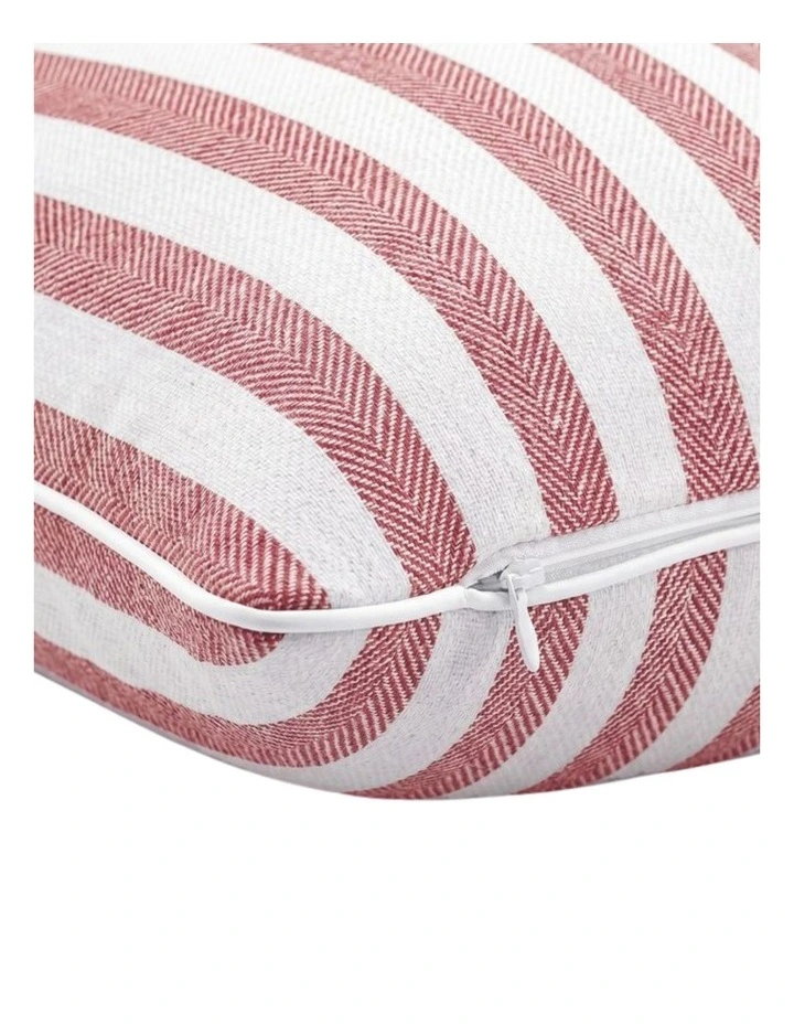 GIOIA CASA Yarn Dyed Linen Cotton Cushion Covers in Red 2 Pack image 3
