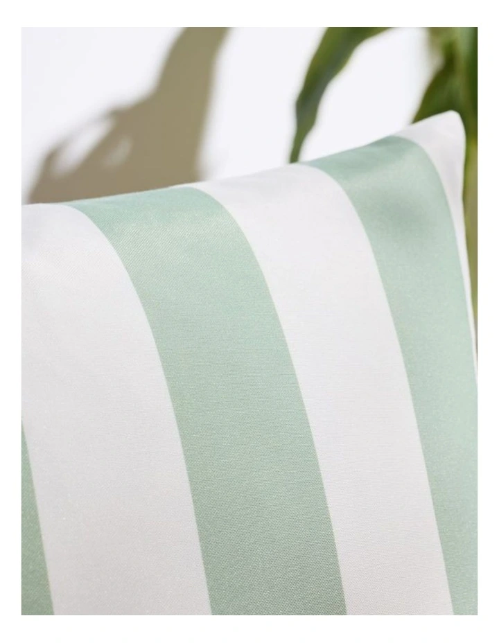 GIOIA CASA Striped Outdoor Waterproof Cushion Covers in Sage Green 2 Pack image 3