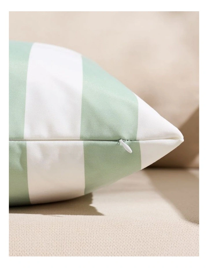 GIOIA CASA Striped Outdoor Waterproof Cushion Covers in Sage Green 2 Pack image 4