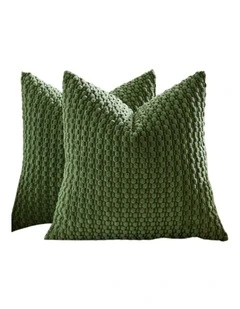 GIOIA CASA Bubble Corn Cushion Covers in Khaki Green 2 Pack
