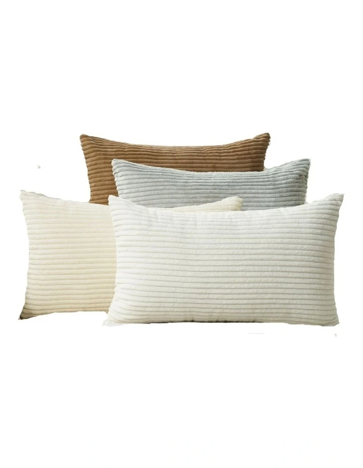GIOIA CASA Corduroy Velvet Cushion Covers in Green Set of 4 image 1