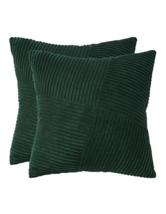 GIOIA CASA Windmill-Inspired Cushion Covers in Forest Green 2 Pack