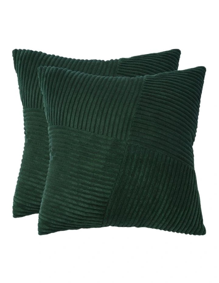 GIOIA CASA Windmill-Inspired Cushion Covers in Forest Green 2 Pack image 1