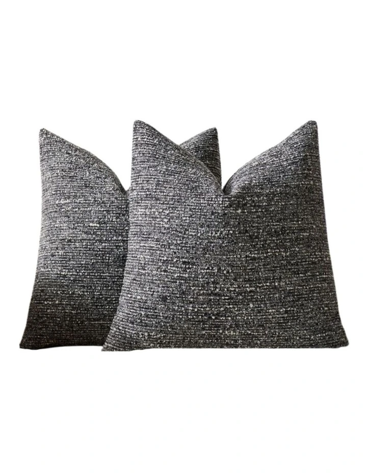 GIOIA CASA Speckled Boucl Cushion Covers in Charcoal 2 Pack image 1