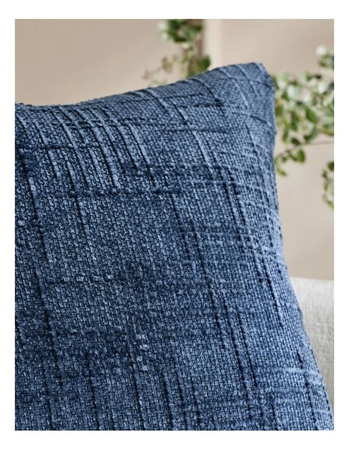 GIOIA CASA Chenille Textured Cushion Covers in Denim 2 Pack image 3
