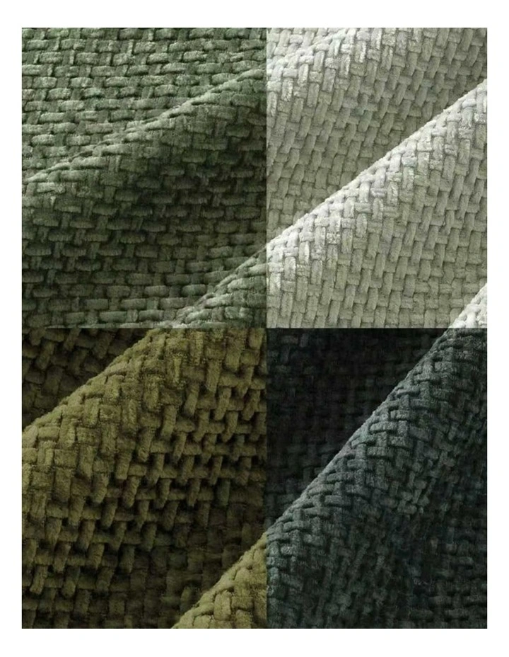 GIOIA CASA Chenille Grid Cushion Covers in Mix Green 4 Pack image 3