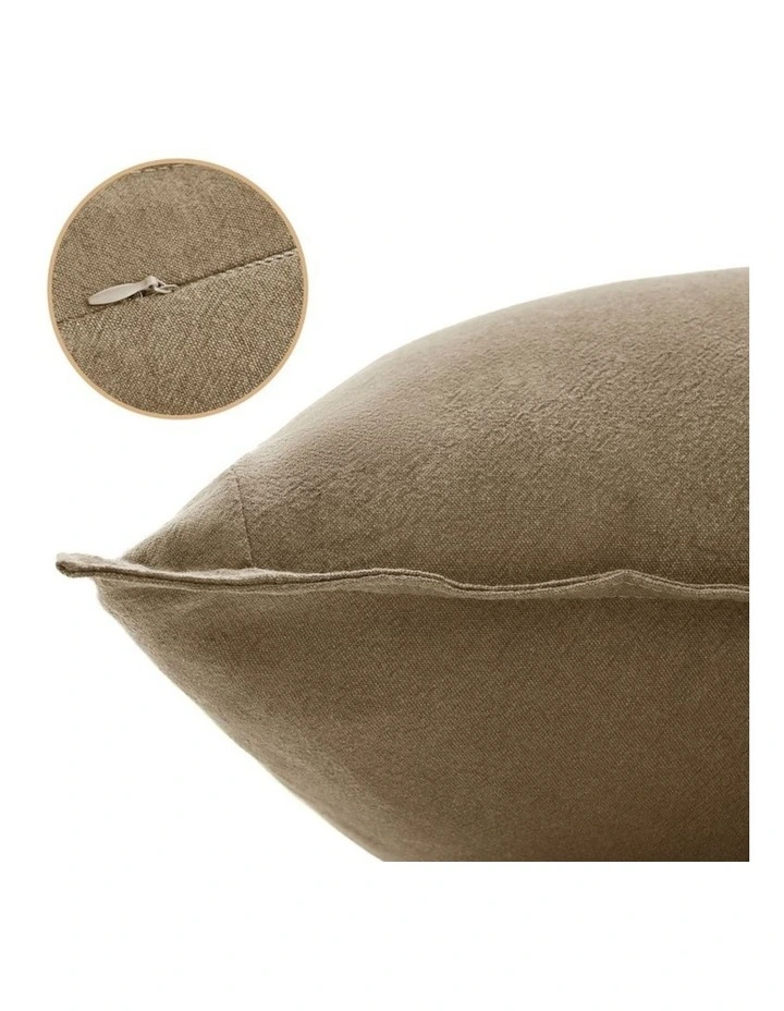 GIOIA CASA Linen-Cotton Cushion Covers in Tan 2 Pack image 3