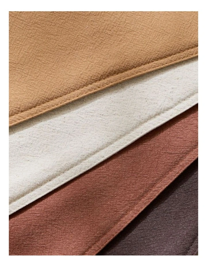 GIOIA CASA Linen-Cotton Cushion Covers in Warm Brown 4 Pack image 3