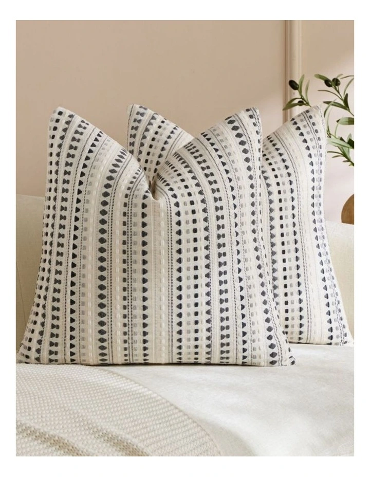 GIOIA CASA Bohemian Dot Woven Cushion Covers in Grey 2 Pack image 2