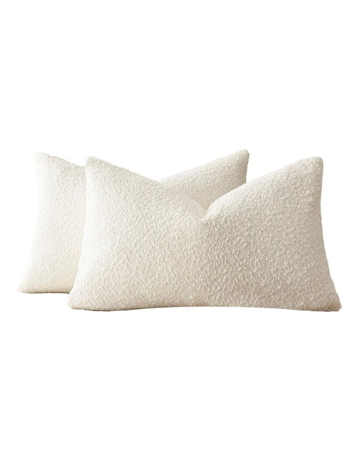 GIOIA CASA Boucl Cushion Covers in Snow 2 Pack image 1