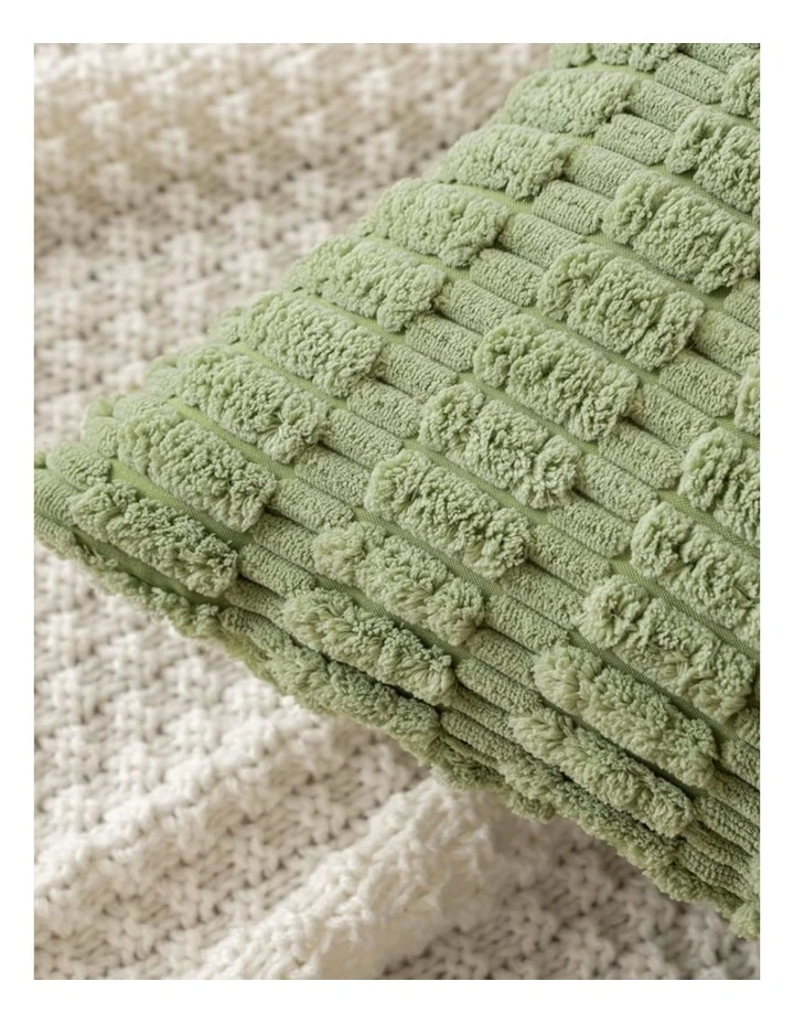 GIOIA CASA Boho Corduroy Cushion Covers in Sage Green 2 Pack image 3