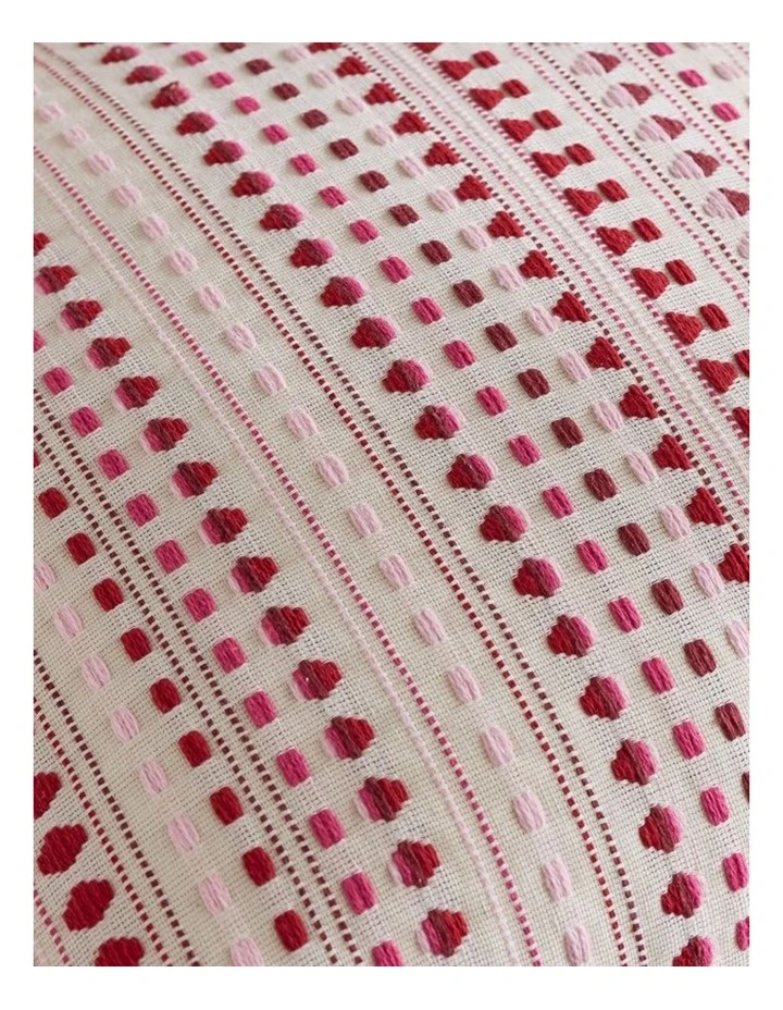 GIOIA CASA Bohemian Dot Woven Cushion Covers in Burgundy 2 Pack image 3