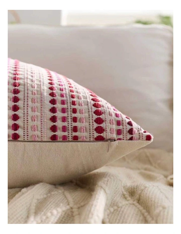 GIOIA CASA Bohemian Dot Woven Cushion Covers in Burgundy 2 Pack image 5