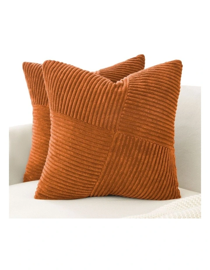 GIOIA CASA Windmill-Inspired Cushion Covers in Terracotta 2 Pack image 2