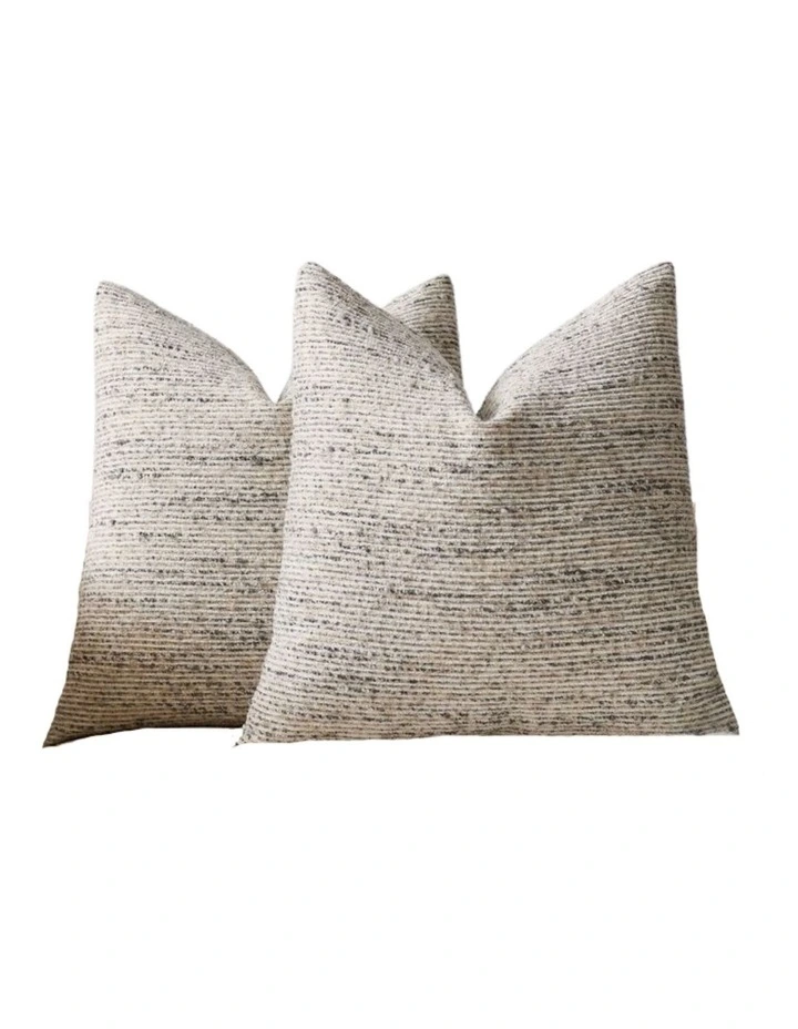 GIOIA CASA Speckled Boucl Cushion Covers in Grey 2 Pack image 1