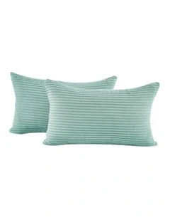 GIOIA CASA Corduroy Velvet Cushion Covers in Seafoam 2 Pack