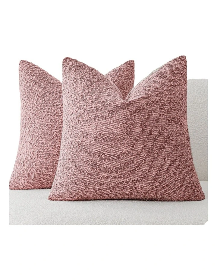 GIOIA CASA Boucl Cushion Covers in Pink 2 Pack image 2