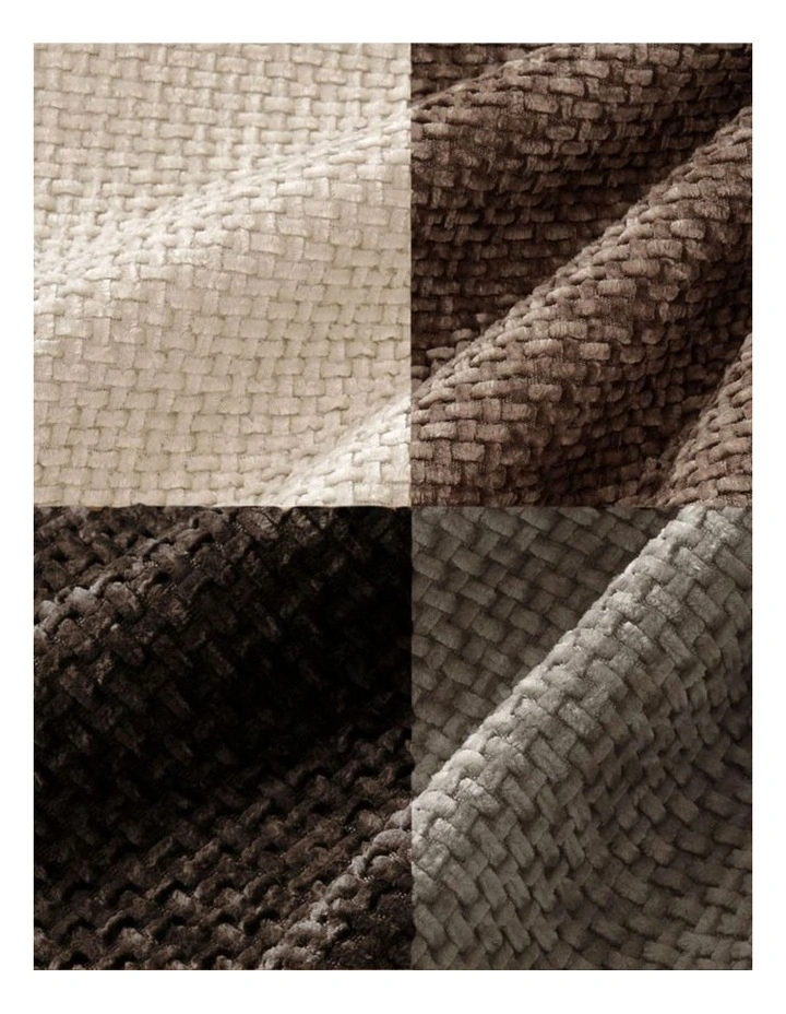 GIOIA CASA Chenille Grid Cushion Covers in Ash Brown 4 Pack image 3