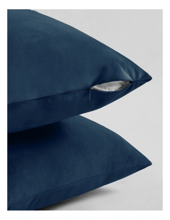 GIOIA CASA Velvet Cushion Covers in Dark Teal 2 Pack image 2