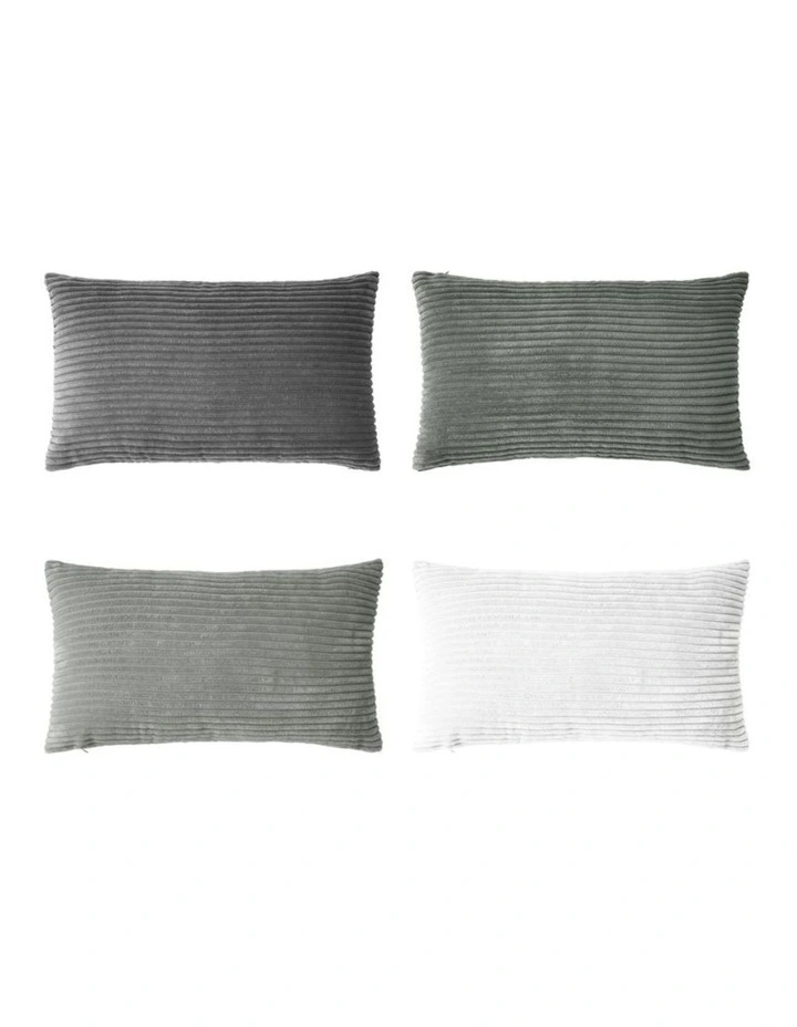 GIOIA CASA Corduroy Velvet Cushion Covers in Grey Set of 4 image 5