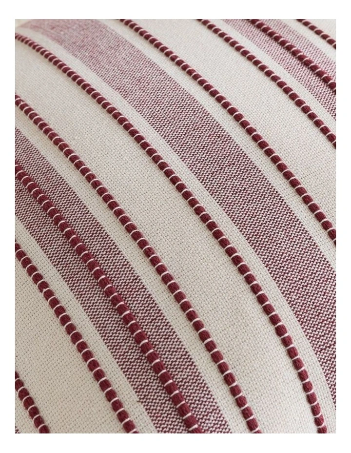 GIOIA CASA Heritage Linear Woven Cushion Covers in Burgundy 2 Pack image 5