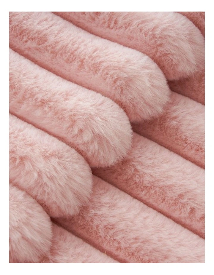 GIOIA CASA Faux Fur Cushion Covers in Pink 2 Pack image 3