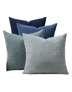 GIOIA CASA Corn Grain Cushion Covers in Blue 4 Pack