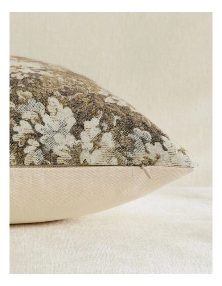 GIOIA CASA Vintage Botanical Chenille Cushion Covers in Beige 2 Pack image 4