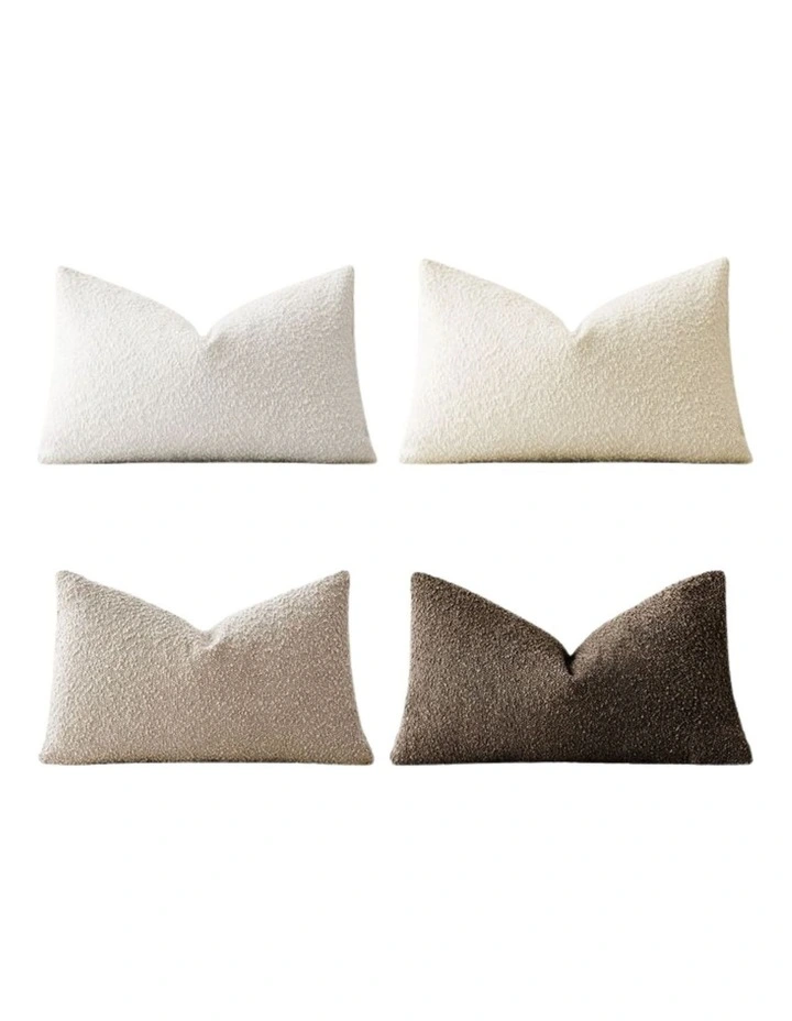 GIOIA CASA Boucl Cushion Covers in Natural 4 Pack image 4