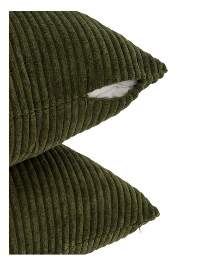 GIOIA CASA Windmill-Inspired Cushion Covers in Olive Green 2 Pack image 3