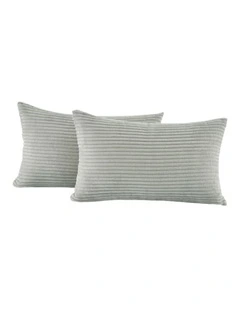 GIOIA CASA Corduroy Velvet Cushion Covers in Light Grey 2 Pack