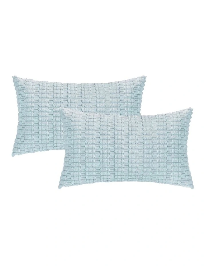 GIOIA CASA Boho Corduroy Cushion Covers in Sky 2 Pack image 1