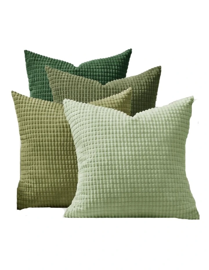 GIOIA CASA Corn Grain Cushion Covers in Green 4 Pack image 1