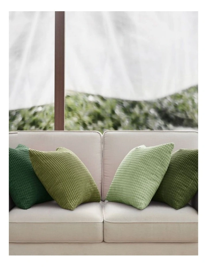 GIOIA CASA Corn Grain Cushion Covers in Green 4 Pack image 3