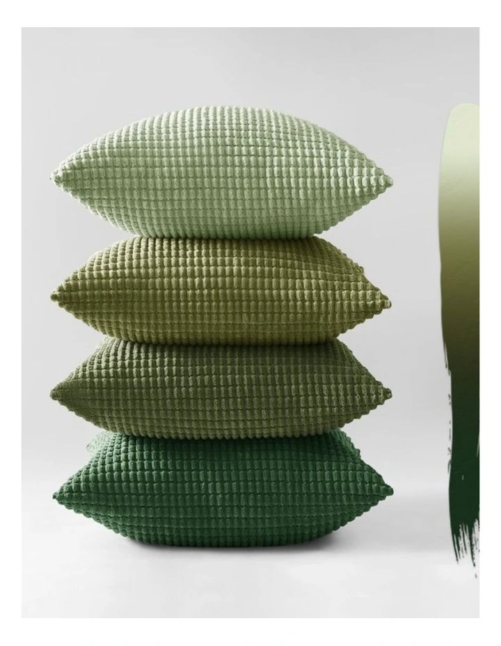 GIOIA CASA Corn Grain Cushion Covers in Green 4 Pack image 4