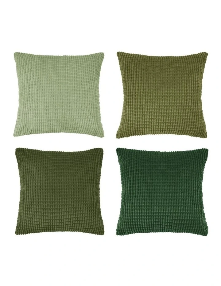 GIOIA CASA Corn Grain Cushion Covers in Green 4 Pack image 6