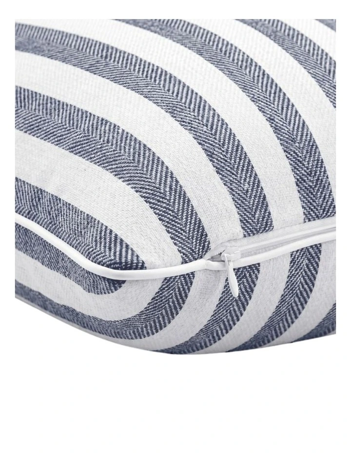 GIOIA CASA Yarn Dyed Linen Cotton Cushion Covers in Navy 2 Pack image 3