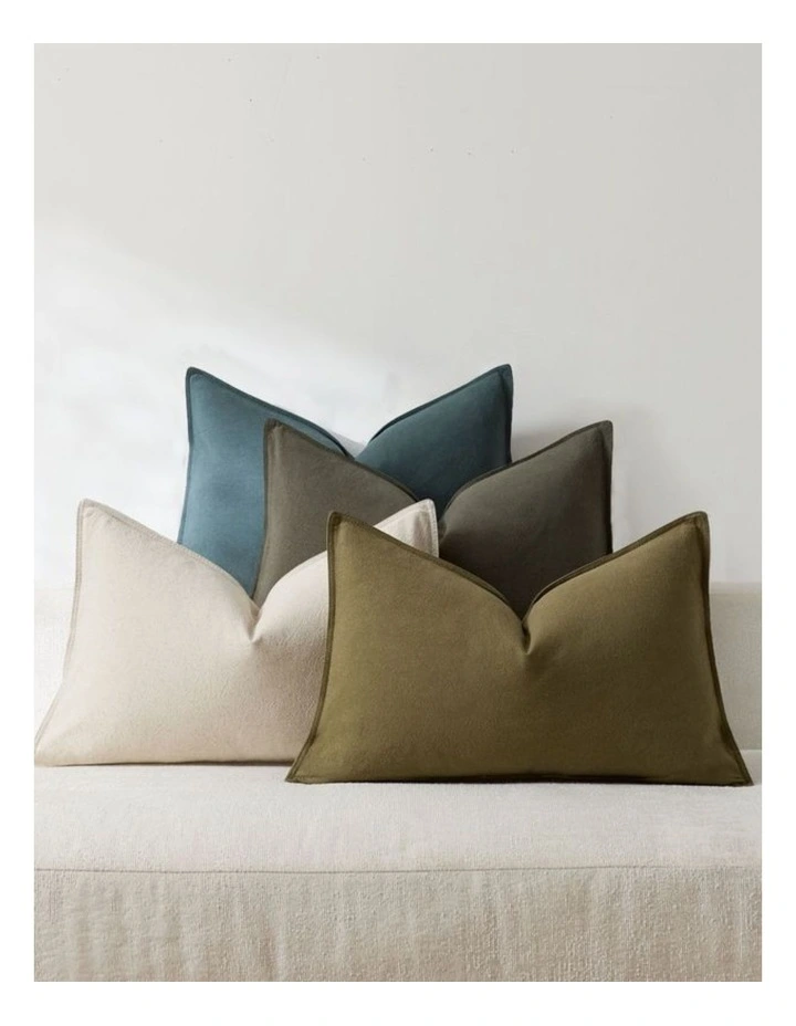 GIOIA CASA Linen-Cotton Cushion Covers in Mixed Green 4 Pack image 2