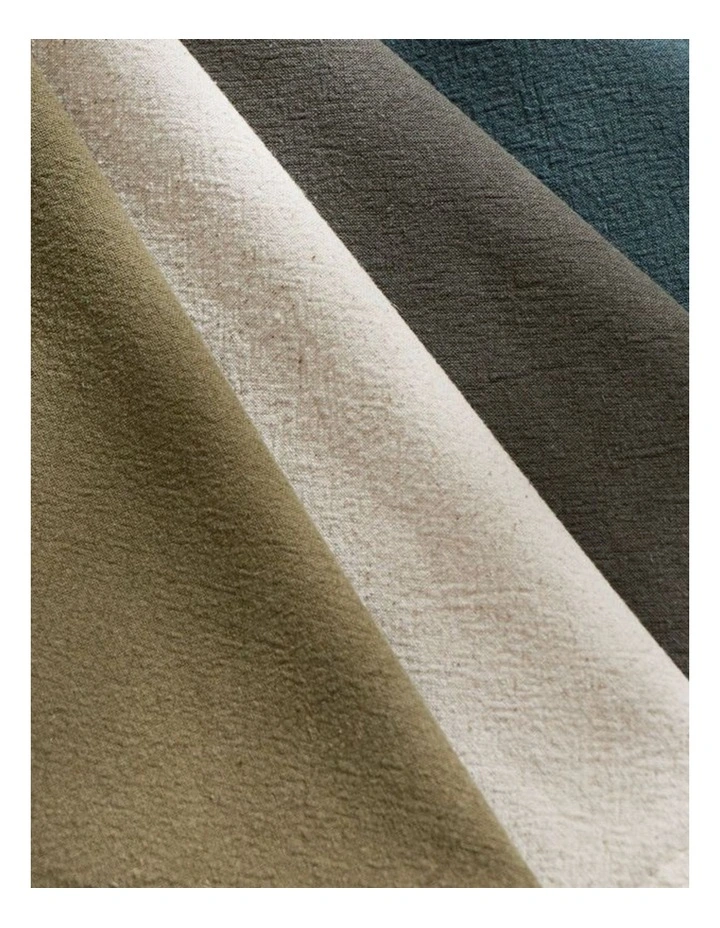 GIOIA CASA Linen-Cotton Cushion Covers in Mixed Green 4 Pack image 3