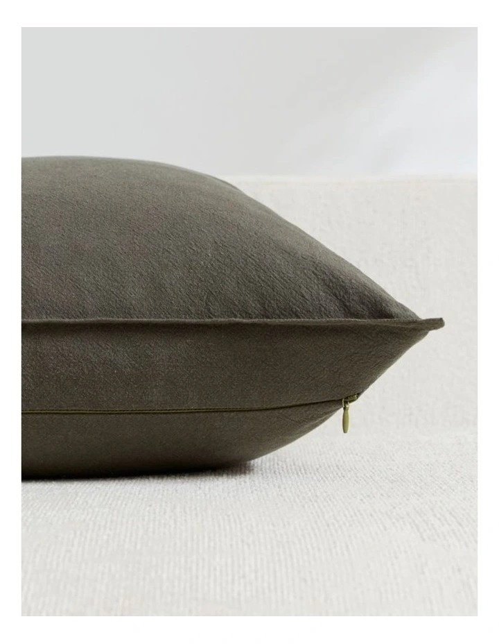 GIOIA CASA Linen-Cotton Cushion Covers in Mixed Green 4 Pack image 4