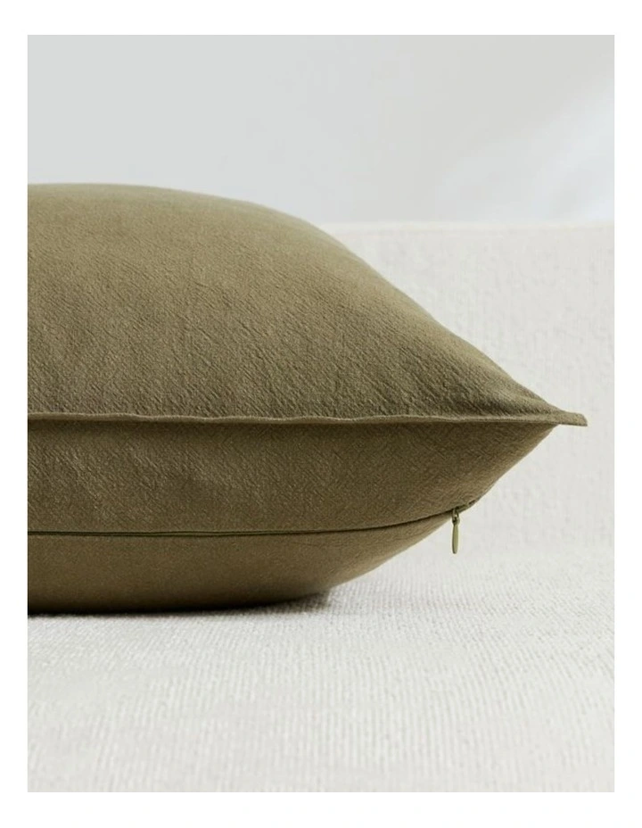 GIOIA CASA Linen-Cotton Cushion Covers in Mixed Green 4 Pack image 6