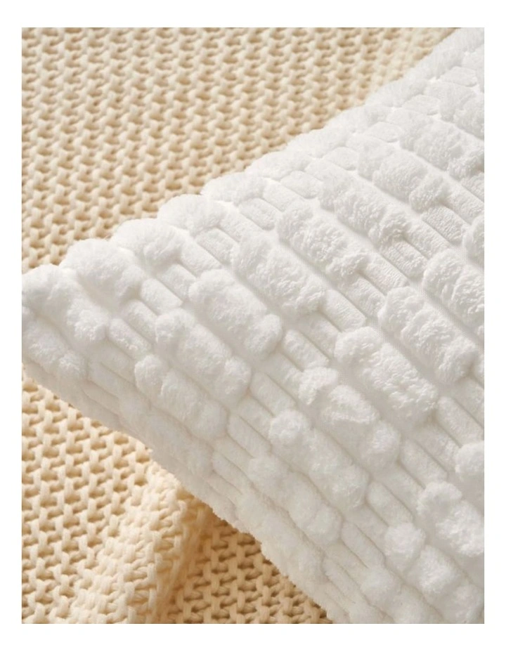 GIOIA CASA Boho Corduroy Cushion Covers in White 2 Pack image 4