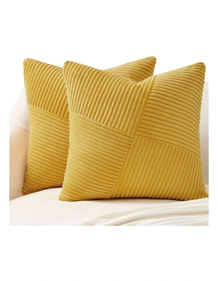 GIOIA CASA Windmill-Inspired Cushion Covers in Yellow 2 Pack image 2