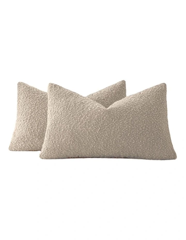 GIOIA CASA Boucl Cushion Covers in Oatmeal 2 Pack image 1