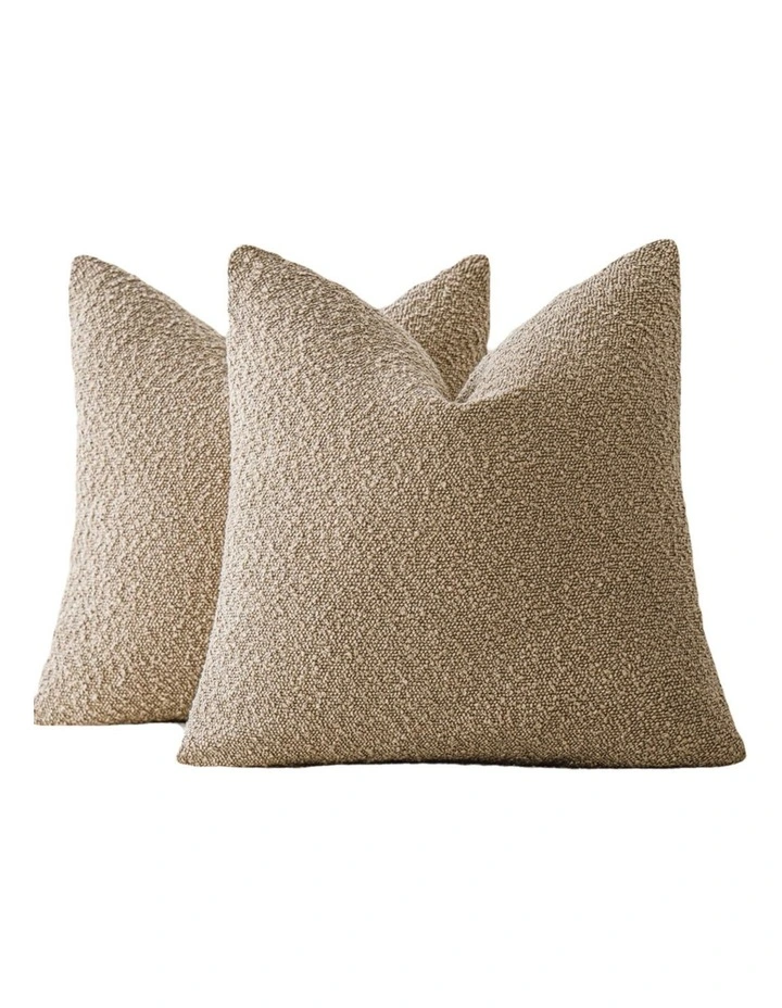 GIOIA CASA Boucl Cushion Covers in Camel 2 Pack image 1